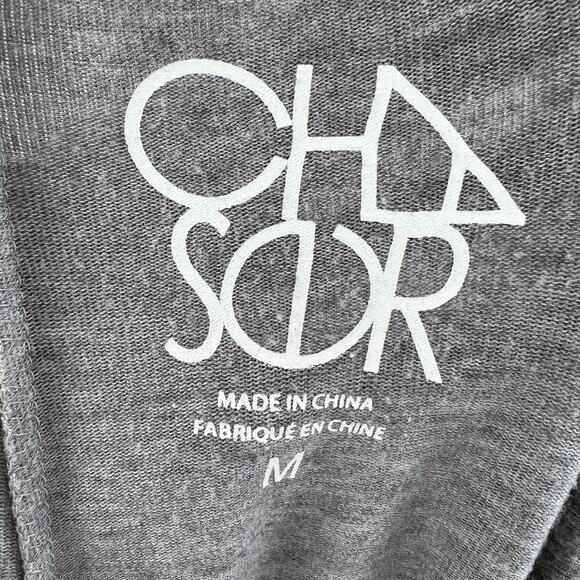 CHASER Gray Elastic Drawstring Waist Pull On Casual Cropped Joggers Sz M Medium - Picture 7 of 7